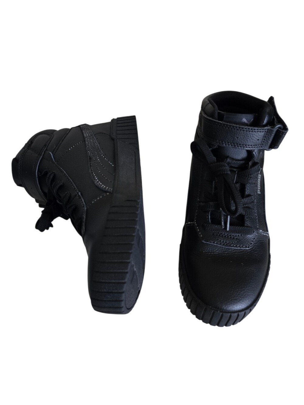 PUMA Carina 2.0 Mid Women's Arhletic Black Leather Sneakers - Picture 10 of 16
